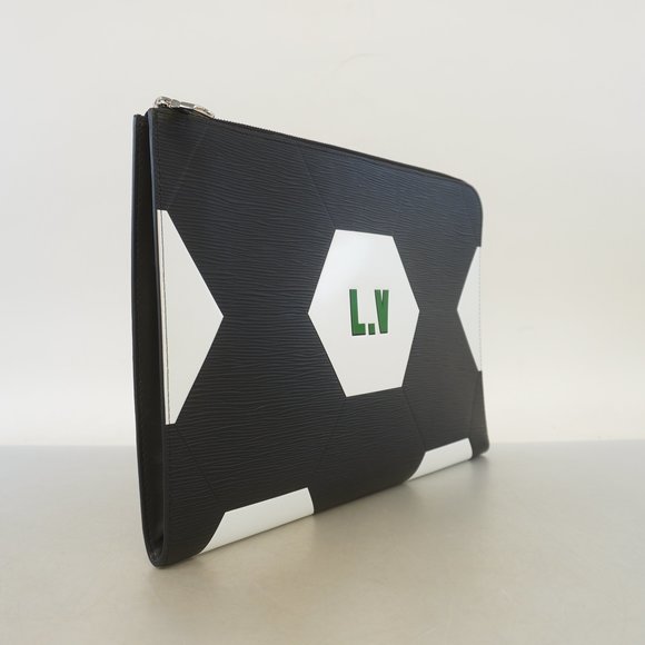 Auth Louis Vuitton Clutch Bag Epi Pochette Jules GM FIFA World Cup Limited M6... - Picture 2 of 7